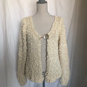 Popcorn knit cardigan